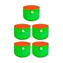 Sow and Grow HDPE UV Protected 270 GSM Round Grow Bags for Terrace and Backyard Gardening Planters for Vegetable, Flower, Herbs and Fruits Green Color, Reusable Plant Bags (15x6 INCH, 5)