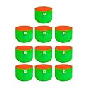 Sow and Grow HDPE UV Protected 270 GSM Round Grow Bags for Terrace and Backyard Gardening Planters for Vegetable, Flower, Herbs and Fruits Green Color, Reusable Plant Bags (18x9 INCH, 10)