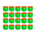 Sow and Grow HDPE UV Protected 270 GSM Round Grow Bags – 15×12 Inch – Green – Reusable Planter Bags for Vegetables, Flowers, Herbs, Fruits (Pack of 20)