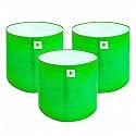 Sow and Grow HDPE UV Protected 270 GSM Round Grow Bags for Terrace and Backyard Gardening Planters for Vegetable, Flower, Herbs and Fruits Green Color, Reusable Plant Bags (9x6 INCH, 3)