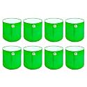 Sow and Grow HDPE UV Protected 270 GSM Round Grow Bags for Terrace and Backyard Gardening Planters for Vegetable, Flower, Herbs and Fruits Green Color, Reusable Plant Bags (15x18 INCH, 8)