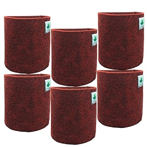 sow and grow 6-pack 5x5 inches grow bags heavy duty 500gsm thickened nonwoven plant fabric pots for desktop plants succulents small plants  small size without handles multicolor