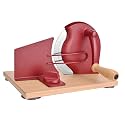 SOWKIPE Manual Bread Slicer for Sourdough, Adjustable Hand Crank, Red