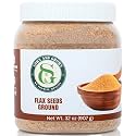 Sown and Grown Ground Flaxseed- 2lb, 32oz | Premium Quality Plant-Based Protein and Vegan Omega-3 with Fiber, Perfect for Smoothies, Finely Milled Flax seeds, Flax Seed Ground
