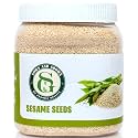 Sown and Grown White Sesame seeds- 1.25lb | Whole White Sesame Seeds Perfect for Noodle Dishes, Sushi, Stir-Fries and Coating for Meat and Fish