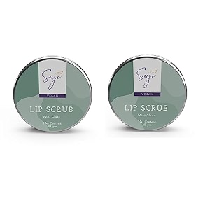 soyu lip scrub for men and women  helps in reducing dark lips pigmentation amp dry chapped lips  mint glaze combo  100 vegan  pack of 2 10 gms each