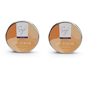 soyu lip scrub for men and women  helps in reducing dark lips pigmentation amp dry chapped lips  tangerine dream combo  100 vegan  pack of 2 10 gms each