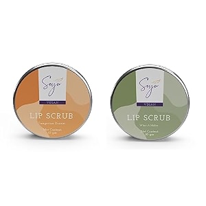 soyu lip scrub for men and women  helps in reducing dark lips pigmentation amp dry chapped lips  tangerine dream and what-a-melon combo  100 vegan  pack of 2 10 gms each