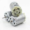 SP Electron Pack of 3 Pcs DC 12V-24V 385 Mini Hair Dryer Small Motor RS-385 Electric Motor Strong Magnetic Carbon Brush Long Axis DIY Hobby Toy Model