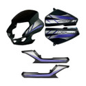 SP Shree Premium HF Deluxe Black Blue Headlight Visor Side panel And Tail Panel Bike Headlight Visor