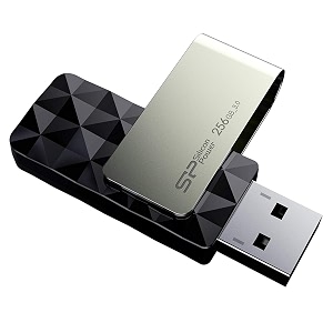 sp silicon power silicon power 256gb usb 30 flash drive with capless swivel design usb 32 gen 1 usb 20 thumb drive pen drive memory stick blaze b30 series