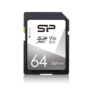 sp silicon power 64gb sdxc uhs-i sd memory card up to 100mbs read amp 80mbs write class 10 u3 v30 4k uhd superior series