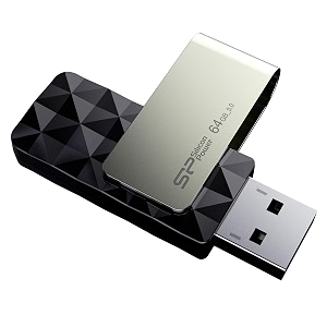 sp silicon power silicon power 64gb usb 30 flash drive with capless swivel design usb 32 gen 1 usb 20 thumb drive pen drive memory stick blaze b30 series