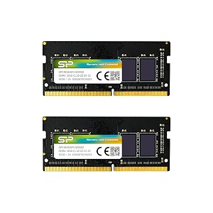sp silicon power ddr4 32gb16gbx2 3200mhz cl19 12v sodimm laptop computer ram memory sp032gbsfu320x22in