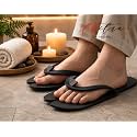 Spa & Hotel Accessories – Guest Room Flip Flop Slippers with 5MM Sole, Free Size, Black – Comfortable, Durable, Non-Slip, Disposable Slippers for Hotels, Guest Houses (Pack of 50)