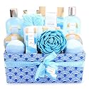 Spa Gift Basket for Women, Spa Luxetique Bath Gift Set - 12 Pcs Ocean Scented Home Bath Kit, Includes Bath Bombs, Body Scrub, Bubble Bath, Body Lotion &amp; More, Spa Set for Women Gift