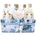 Spa Luxetique Gift Basket for Women,12pcs Jasmine Spa Bath Gifts for Women
