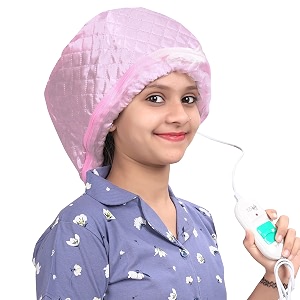 spa steamer cap electric heat hair care with beauty steamer nourishing heating cap for spa at home travel hair steamer for women spa cap electric -scp