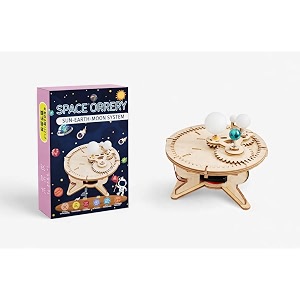 Space Orrery Sun-Earth-Moon System Wooden STEM Science