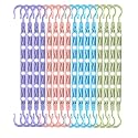 Space Saving Hangers for 96 Clothes, Reinforced Collapsible Hangers with 360° Swivel Hook, Hanger Hooks Space Saver for Closet Organizers and Storage, Dorm Room Essentials, Fully Assembled, Colorful