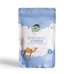 spacemac foods freeze dried raw camel milk powder pasture grazed 100gm