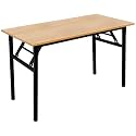 space panda Fusion Multi-Purpose Folding Ply Laminated Top Table with Metal Frame Base for Computer, Banquet, Office, Home (Light Brown, 5 x 2 Ft)