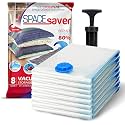 Spacesaver Vacuum Storage Bags with Hand Pump, Large, 8 Pack