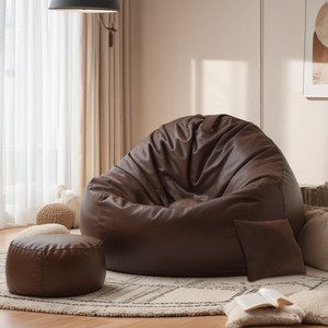 spacex 4xl bean bag with footstool  cushion all filled with beans ready to use teardrop bean bag  with bean filling