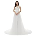 Spaghetti Chiffon Beach Wedding Dress V Neck A line Bridal Gowns Lace Plus Size Wedding Dress