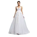 Spaghetti Chiffon Beach Wedding Dress V Neck A line Bridal Gowns Lace Plus Size Wedding Dress