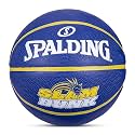 Spalding 8 Panel Slamdunk Rubber Moulded Indoor/Outdoor Basketball with Butyl Bladder, Blue, Size: 7 (Suitable for Practice/Match/Training) + Free Air Needle