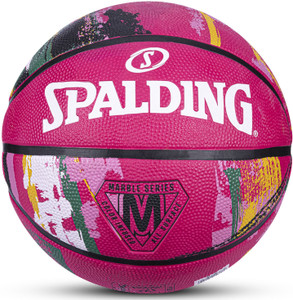 spalding marble professional match ball- rubber moulded butyl bladder indooroutdoor play basketball - size 6