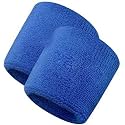 Spanco 1 Pair Cotton Material Wristband for All Sports ,Gym ,Workout ,Yoga &amp; Fitness