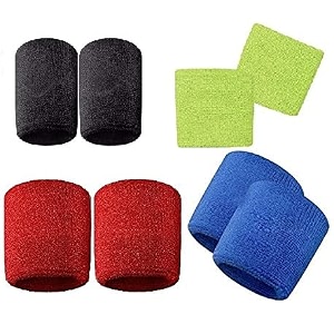 spanco 3 pair cotton material wristband for all sports gym workout yoga amp fitness