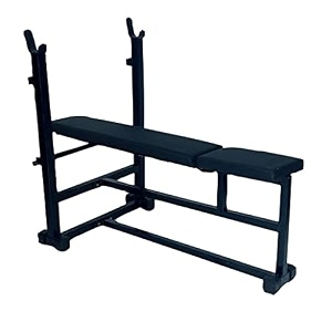 spanco heavy duty 3in1 double support inclinedeclineflat weightlifting bench 75 kg holding capacity utility exercise bench for weight strength training for full body workout amp home gym