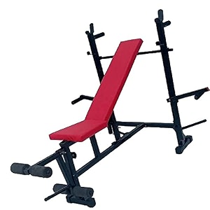 spanco 8 in 1 single support multipurpose weight lifting benchinclinedeclineflatleg exerciserlats excerciserdips standpush up stand- 75 kg holding capacity for full body workout of home gym