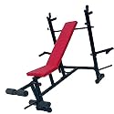 Spanco 8 in 1 Single Support Multipurpose Weight Lifting Bench(Incline/Decline/Flat/Leg Exerciser/Lats Excerciser/Dips Stand/Push Up Stand)- (75 kg Holding Capacity) for Full Body Workout of Home Gym