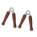 SPANCO Wooden Hand Gripper - Training Model, Grip Strengthener and Exerciser for Men and Women (Pack of 2, Brown)