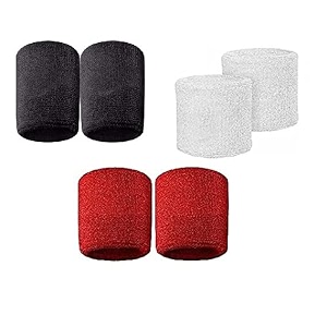 spanco 3 pair cotton material wristband for all sports gym workout yoga amp fitness