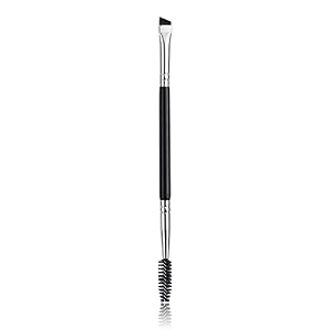 double ended eyebrow brush amp spoolie - angled brow brush for precision application amp blending of eye brow powders