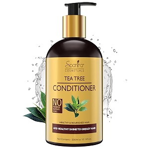 spantra tea tree conditioner 300ml add healthy shine to greasy hair paraben free sulphate free