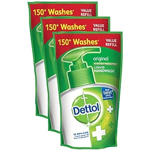 spar combo - dettol liquid handwash refill original 185ml pack of 3 promo pack