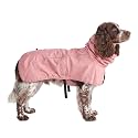 Spark Paws Dog Raincoat, Waterproof Windproof Rain Jacket, for Small Medium Large Extra Large Dogs, Reflective Breathable Full-Body Coverage Dry Suit - Sea Pink, XL