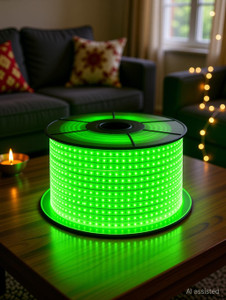 spark world 1200 leds 15 m green steady strip rice lights