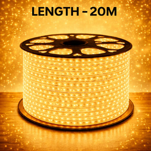 spark world 1200 leds 20 m yellow steady strip rice lights pack of 1
