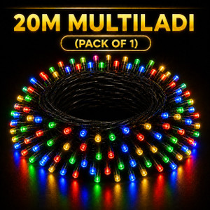 spark world 74 leds 20 m multicolor steady bulb rice lights