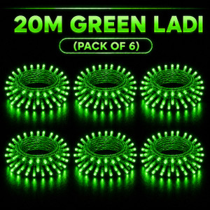 spark world 74 leds 20 m green steady bulb rice lights