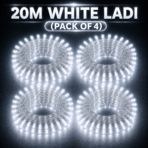 spark world 74 leds 20 m white steady bulb rice lights