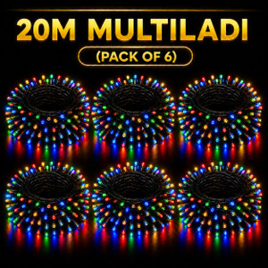 spark world 74 leds 20 m multicolor steady bulb rice lights