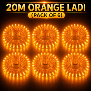 spark world 74 leds 20 m orange steady bulb rice lights